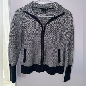 Adrienne Vittadini Black and White Knit Sweater